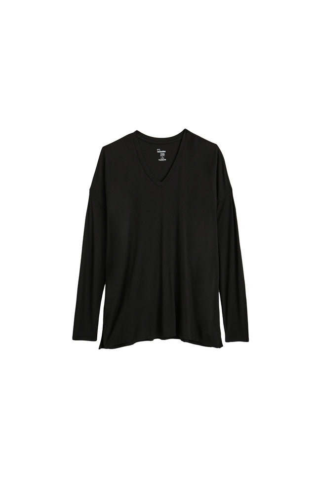 Silo - Black V-Neck Shirt - Product Image