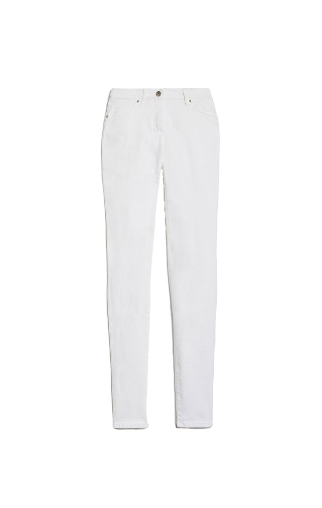 Wanderlust White - Peached Cotton Jeans - Product Image