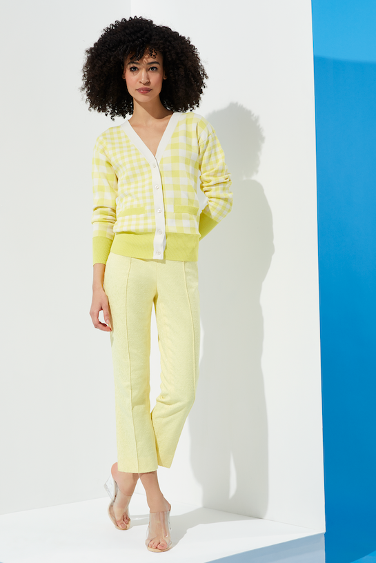 Sunburst - Yellow Capri Pants - On Model