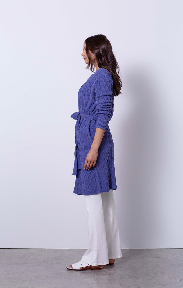 Spa Time - Robe-Style Belted Cardigan - On Model