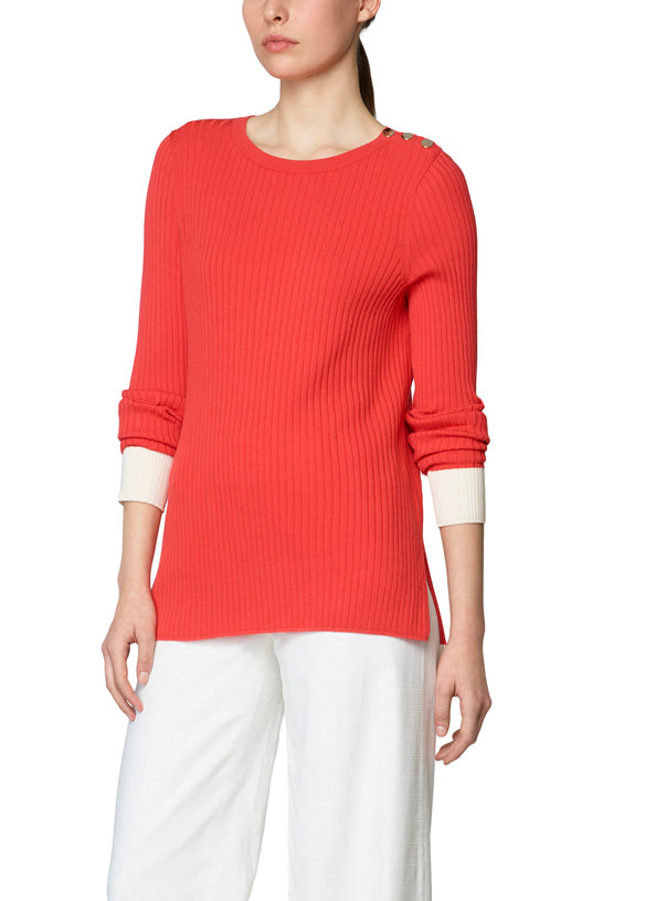 Resort - High-low Colorblock Sweater